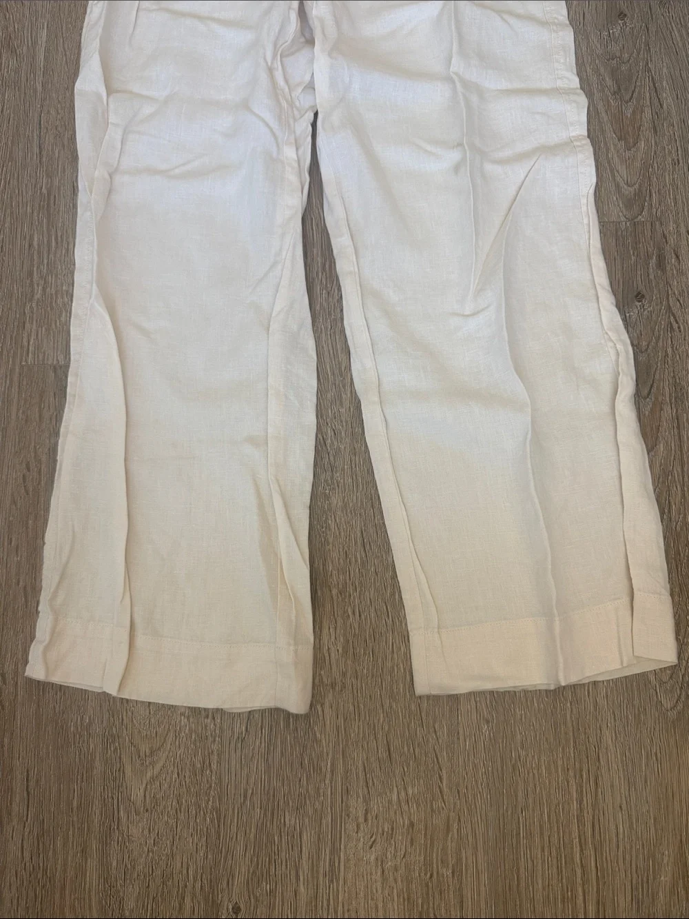 EVERLANE / High-Waist Wide Leg Linen Pants - Cream 0